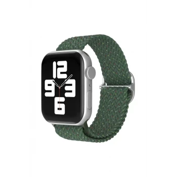 Newface Apple Watch 42mm Star Kordon - Benekli Koyu Yeşil