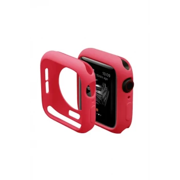 Newface Apple Watch 44mm Silikon Alt Kasa - Kırmızı