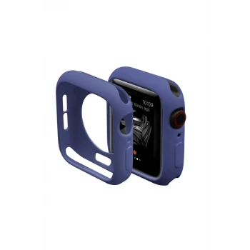 Newface Apple Watch 44mm Silikon Alt Kasa - Mavi