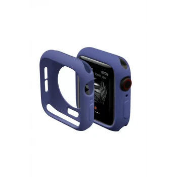 Newface Apple Watch 44mm Silikon Alt Kasa - Mavi