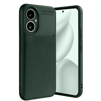 Newface Honor 400 Kılıf Auto Focus Karbon Kapak - Koyu Yeşil