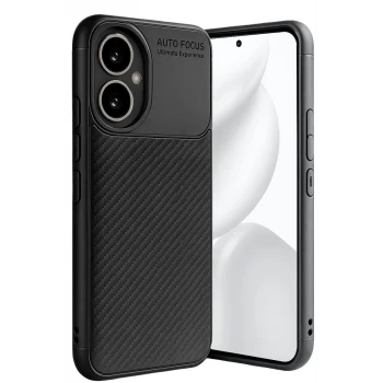Newface Honor 400 Kılıf Auto Focus Karbon Kapak - Siyah