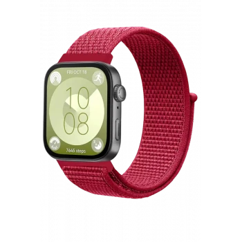 Newface Huawei Fit 4 Hasırlı Cırtcırtlı Kordon - Kırmızı