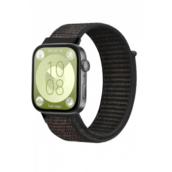 Newface Huawei Fit 4 Hasırlı Cırtcırtlı Kordon - Siyah