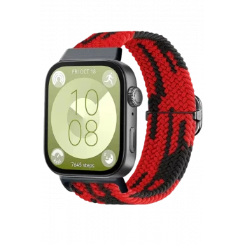 Newface Huawei Fit 4 Star Kordon - Kırmızı-Siyah