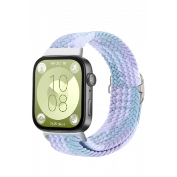 Newface Huawei Fit 4 Star Kordon - Lila-Beyaz