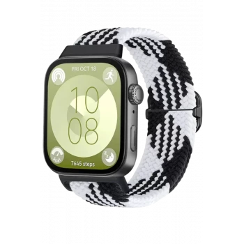 Newface Huawei Fit 4 Star Kordon - Siyah-Beyaz