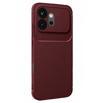 Newface Huawei Honor 600 Auto Focus Karbon Kapak - Bordo