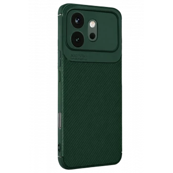 Newface Huawei Honor 600 Auto Focus Karbon Kapak - Koyu Yeşil