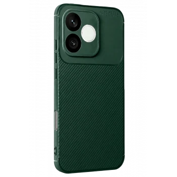Newface Huawei Honor 600 Lite Auto Focus Karbon Kapak - Koyu Yeşil