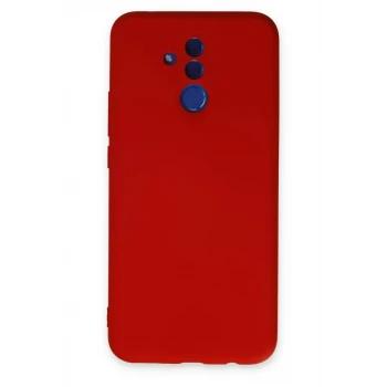 Newface Huawei Mate 20 Lite Kılıf Nano içi Kadife Silikon - Kırmızı