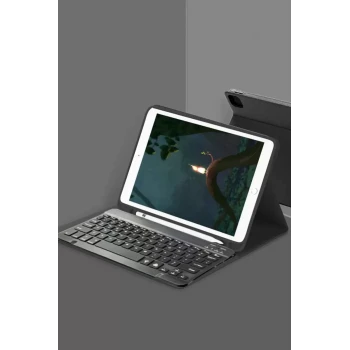 Newface Huawei MatePad SE 11 Kılıf KC01 Smart Klavyeli Tablet Kılıfı - Siyah