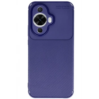 Newface Huawei Nova 12S Kılıf Auto Focus Karbon Kapak - Lacivert