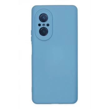 Newface Huawei Nova 9 SE Kılıf Nano içi Kadife Silikon - Mavi