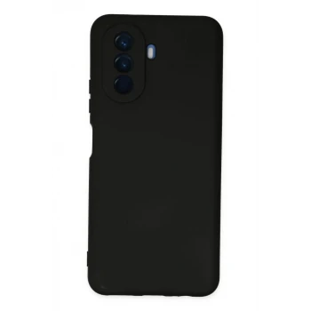 Newface Huawei Nova Y70 Kılıf Nano içi Kadife Silikon - Siyah