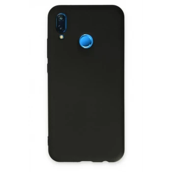 Newface Huawei P20 Lite Kılıf Nano içi Kadife Silikon - Siyah
