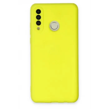 Newface Huawei P30 Lite Kılıf Nano içi Kadife Silikon - Sarı