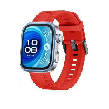 Newface Huawei Watch Fit 3 Klasik Kordon - Kırmızı