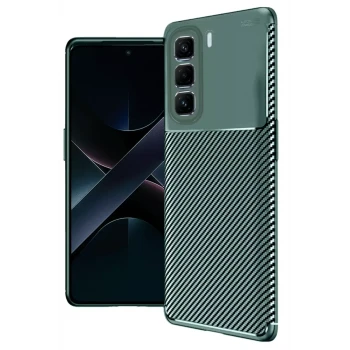 Newface İnfinix Hot 50 Pro Plus 4G Auto Focus Karbon Kapak - Koyu Yeşil