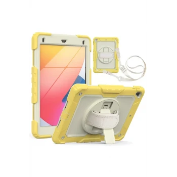 Newface Apple iPad 5 Air 9.7 Kılıf Strap New Tablet Kapak - Sarı