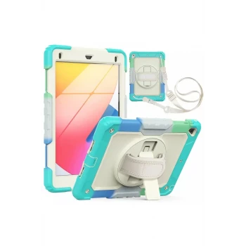 Newface Apple iPad 5 Air 9.7 Kılıf Tablet Rainbow Kapak - Turkuaz