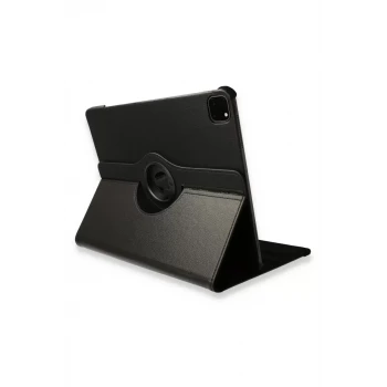 Newface Apple iPad Pro 12.9 (2021) Kılıf 360 Tablet Deri Kılıf - Siyah