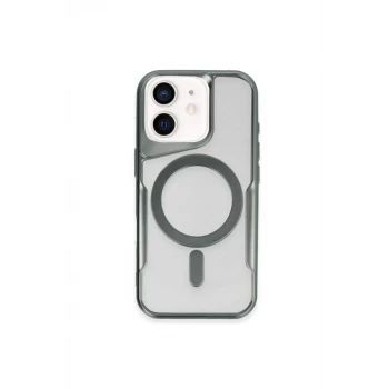 Newface Apple iPhone 11 Kılıf Boyi Magsafe Silikon Kapak - Yeşil