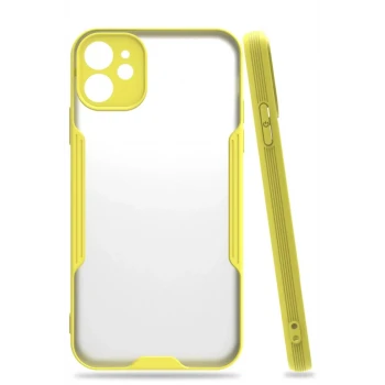 Newface Apple iPhone 11 Kılıf Platin Silikon - Sarı