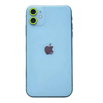 Newface Apple iPhone 11 Neon Fosforlu Kamera Lens - Yeşil