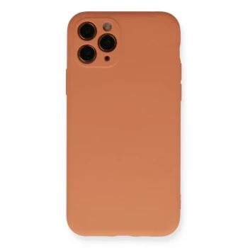 Newface Apple iPhone 11 Pro Kılıf Nano içi Kadife Silikon - Mat Turuncu