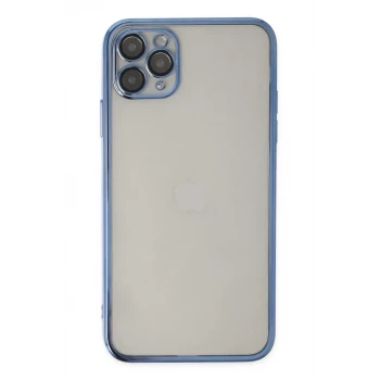 Newface Apple iPhone 11 Pro Kılıf Razer Lensli Silikon - Açık Mavi