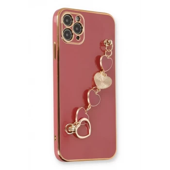 Newface Apple iPhone 11 Pro Max Kılıf Esila Silikon - Kırmızı