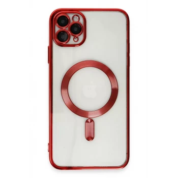 Newface Apple iPhone 11 Pro Max Kılıf Kross Magneticsafe Kapak - Kırmızı