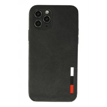 Newface Apple iPhone 11 Pro Max Kılıf Loop Deri Silikon - Siyah
