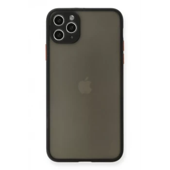 Newface Apple iPhone 11 Pro Max Kılıf Montreal Silikon Kapak - Siyah