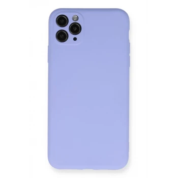 Newface Apple iPhone 11 Pro Max Kılıf Nano içi Kadife Silikon - Lila