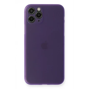 Newface Apple iPhone 11 Pro Max Kılıf PP Ultra İnce Kapak - Mor