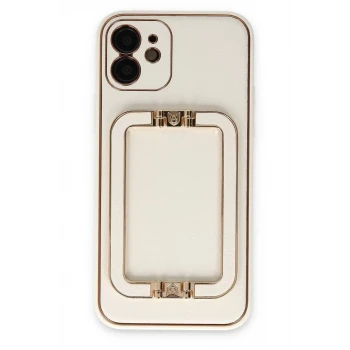 Newface Apple iPhone 12 Kılıf Coco Elit Kapak - Beyaz