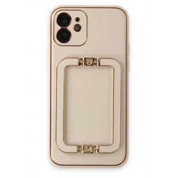Newface Apple iPhone 12 Kılıf Coco Elit Kapak - Gold