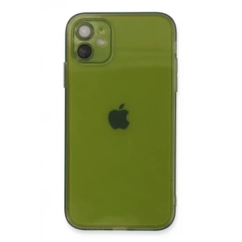 Newface Apple iPhone 12 Kılıf Fly Lens Silikon - Yeşil