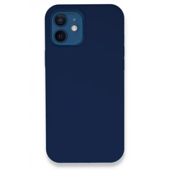 Newface Apple iPhone 12 Kılıf Lansman Legant Silikon - Lacivert