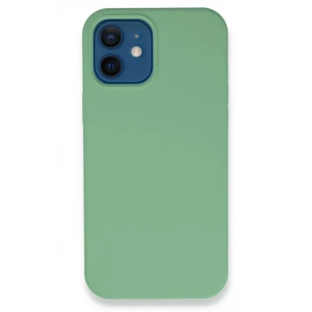 Newface Apple iPhone 12 Kılıf Lansman Legant Silikon - Yeşil