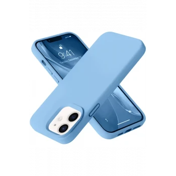Newface Apple iPhone 12 Kılıf Nano içi Kadife Silikon - Mavi