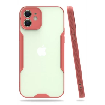 Newface Apple iPhone 12 Kılıf Platin Silikon - Pembe