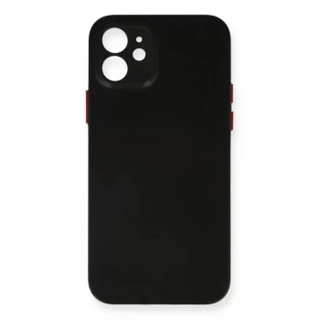 Newface Apple iPhone 12 Kılıf PP Ultra İnce Kapak - Siyah