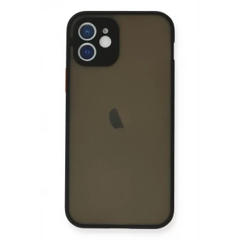 Newface Apple iPhone 12 Mini Kılıf Montreal Silikon Kapak - Siyah