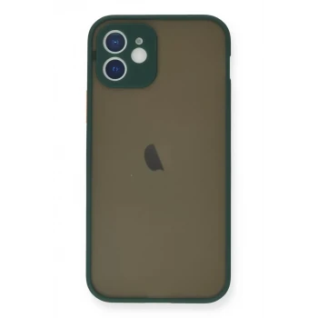 Newface Apple iPhone 12 Mini Kılıf Montreal Silikon Kapak - Yeşil