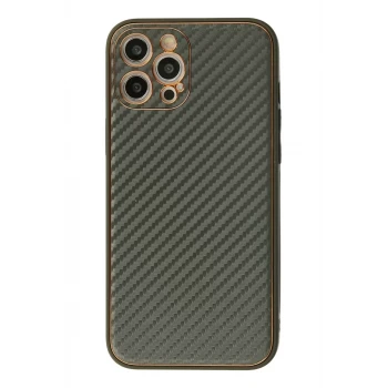 Newface Apple iPhone 12 Pro Kılıf Coco Karbon Silikon - Füme