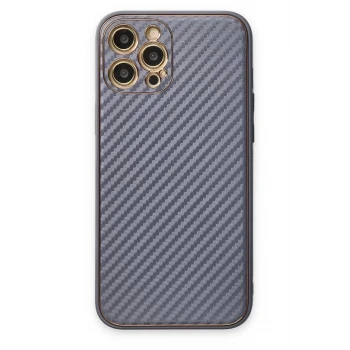 Newface Apple iPhone 12 Pro Kılıf Coco Karbon Silikon - Gri