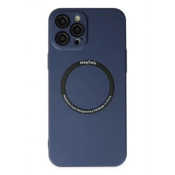 Newface Apple iPhone 12 Pro Kılıf Jack Magneticsafe Lens Silikon - Lacivert